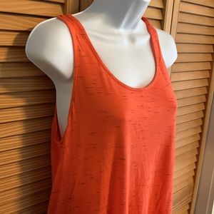 Orange tank top with zipper back